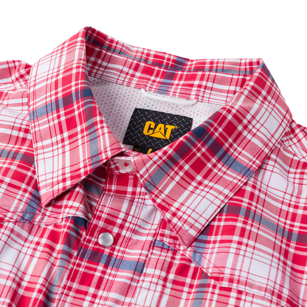 Camisa Western para hombre color rojo