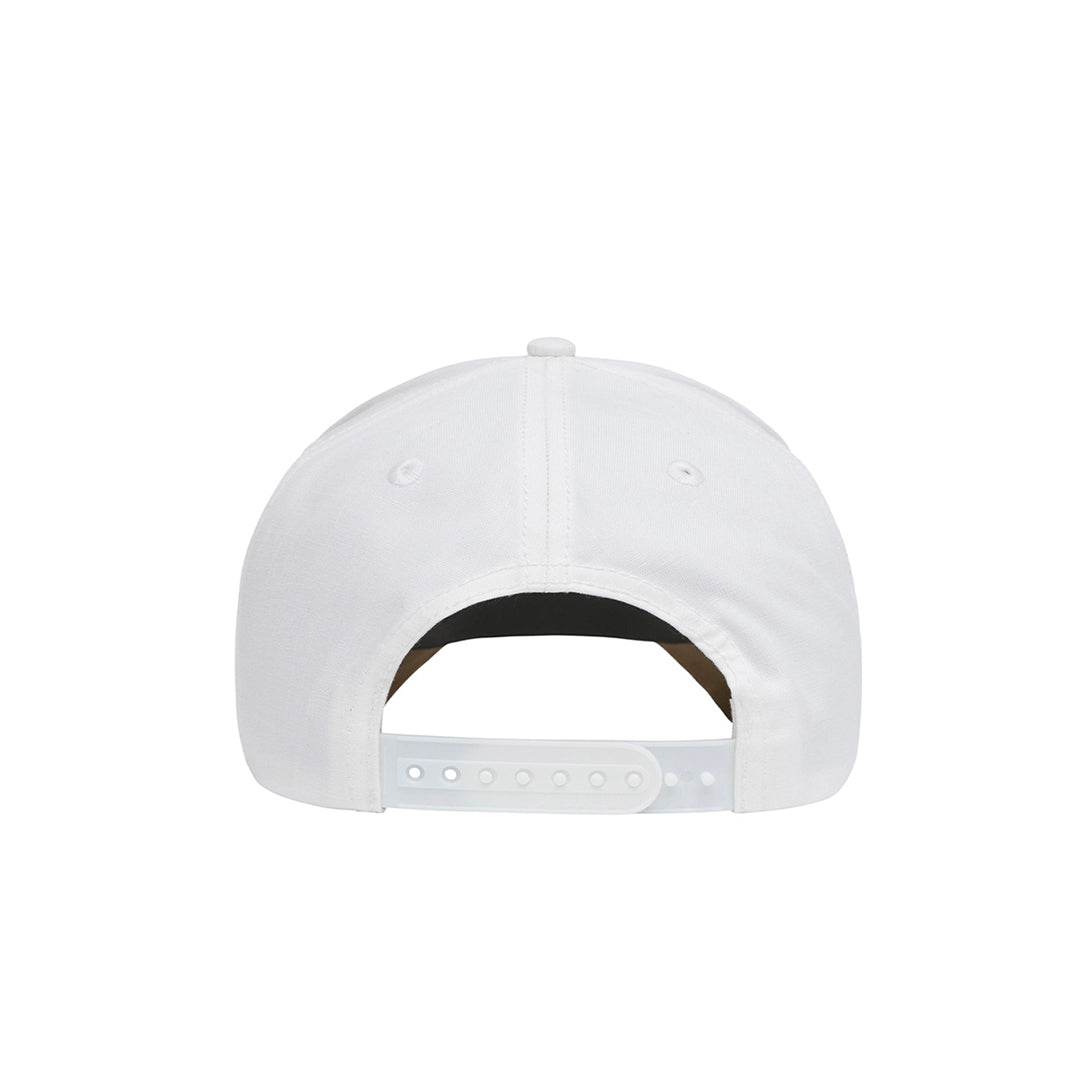 Gorra Circle 5 Panel Patch unisex color blanco y café