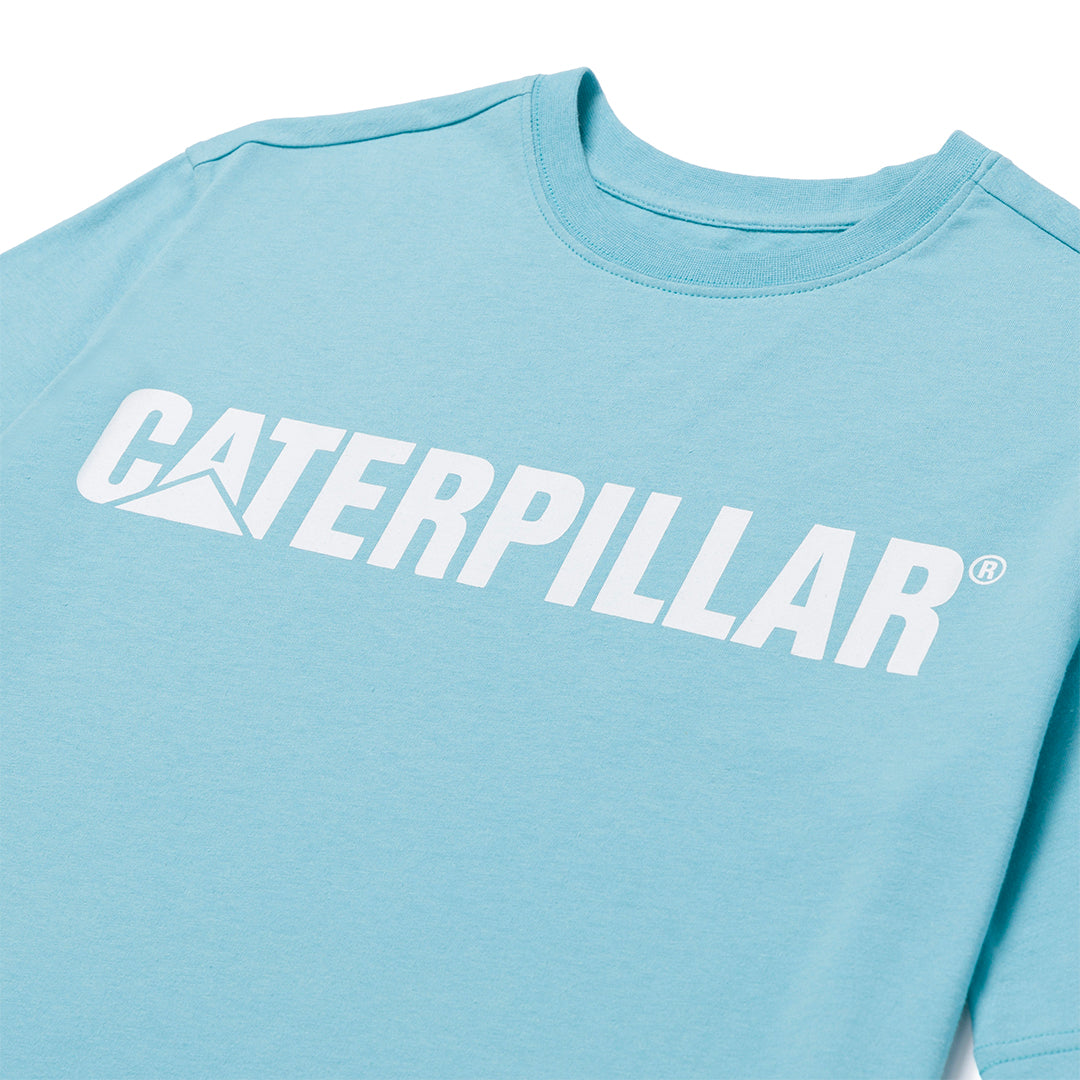 Camiseta Caterpillar Logo para hombre color celeste