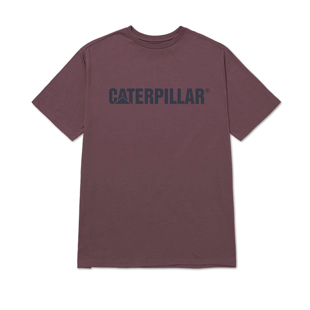 Camiseta Caterpillar Logo para hombre color vino