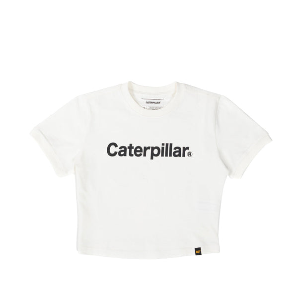 Camiseta Ringer Crop para mujer color blanco
