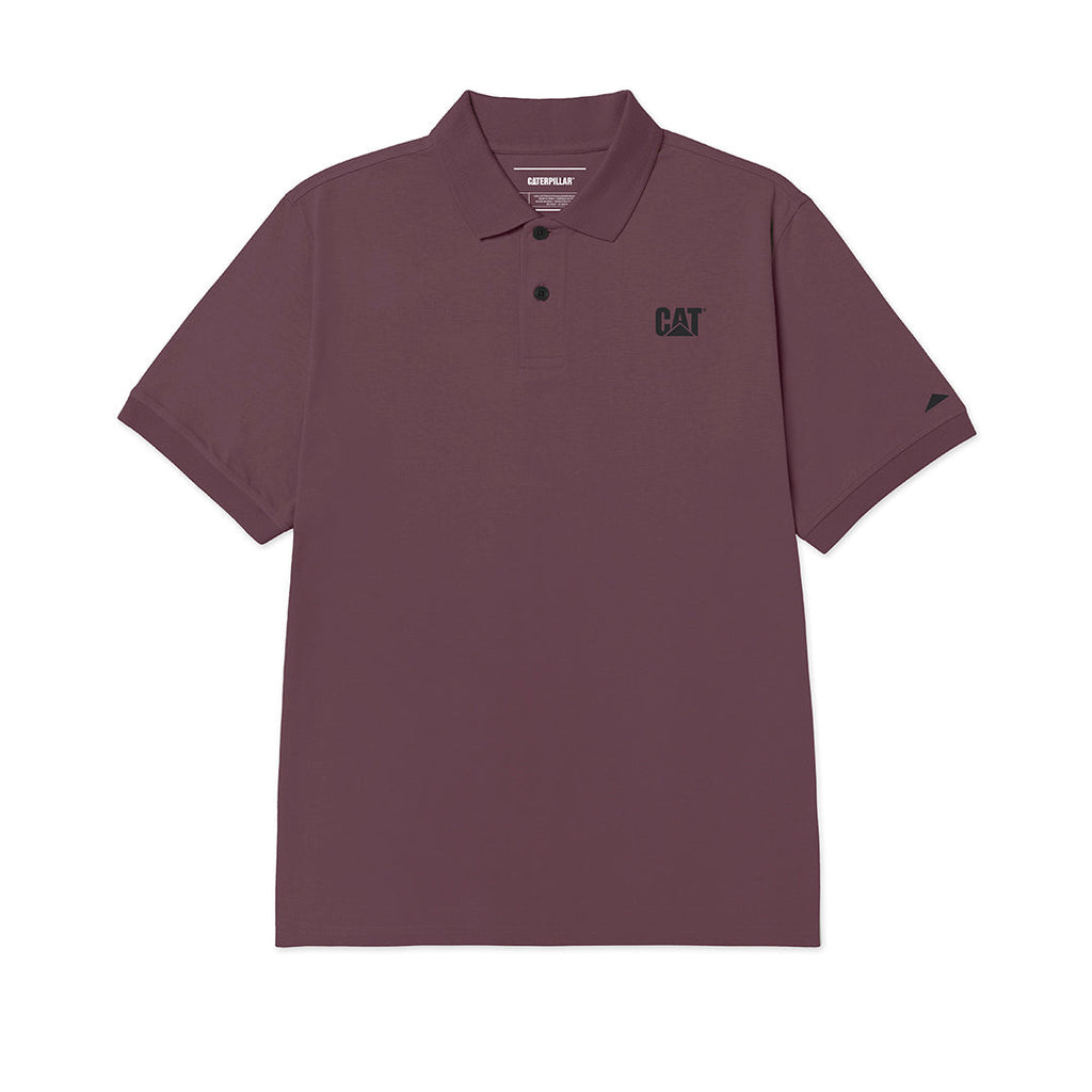 Camisa polo Cat Logo para hombre color vino