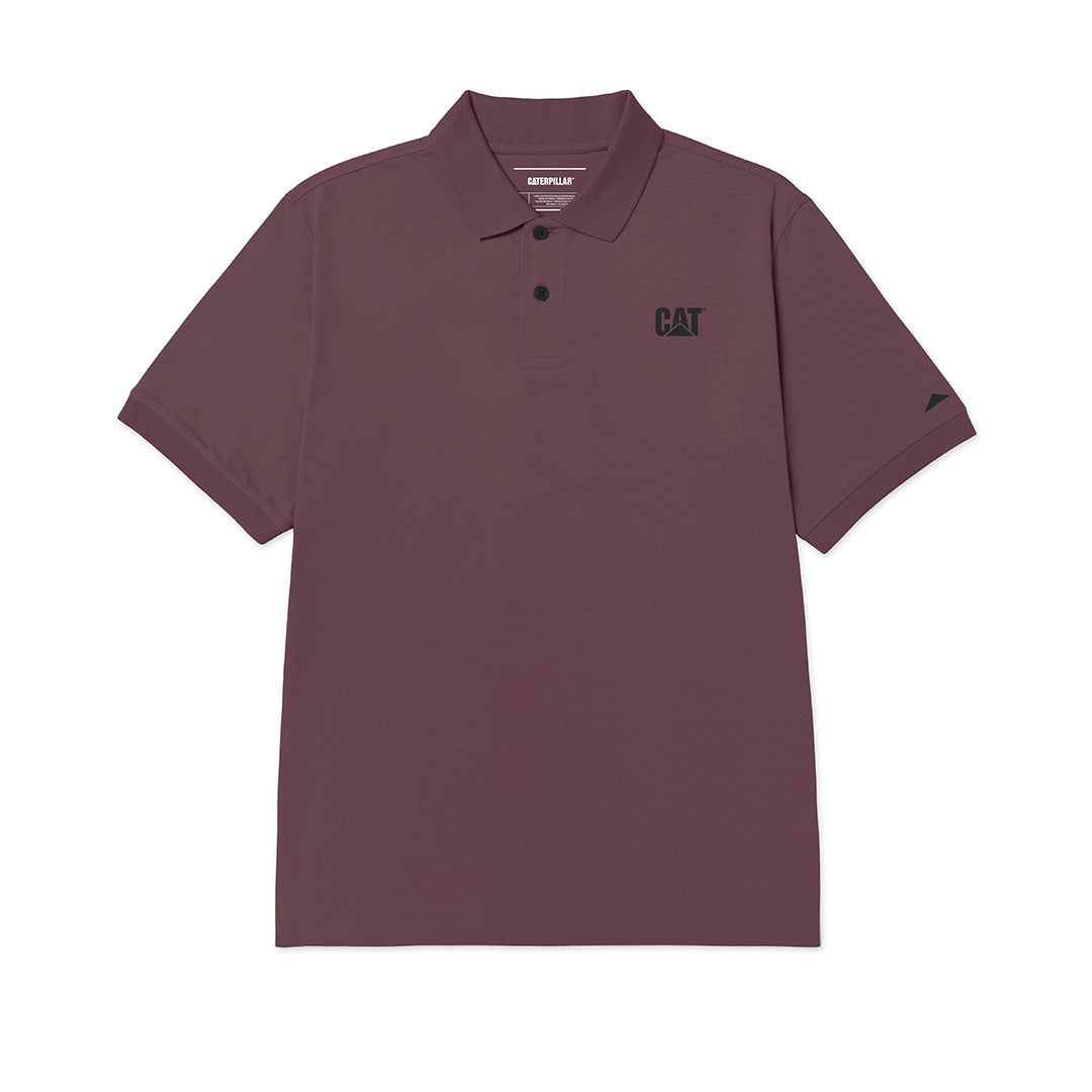 Camisa polo Cat Logo para hombre color vino