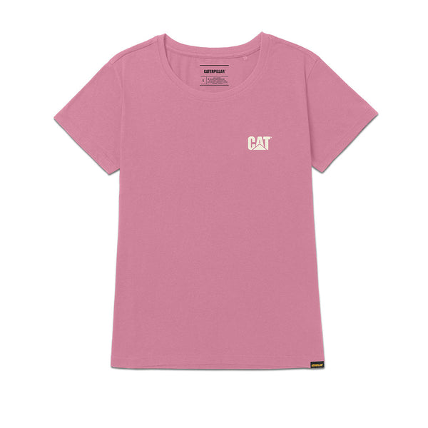 Camiseta Cat Logo para mujer color rosado