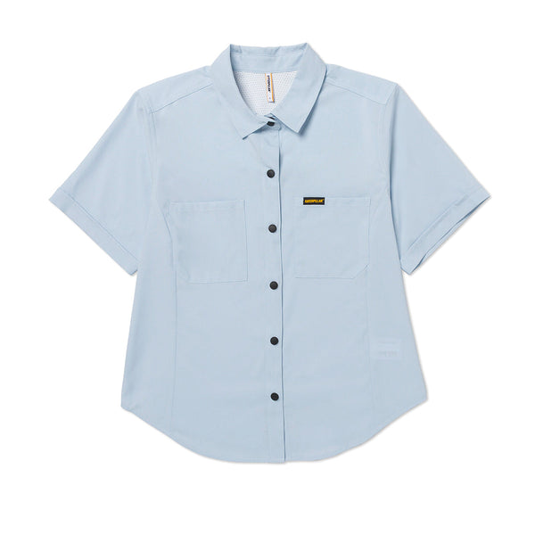 Camisa W Lightweight Tech para mujer color celeste