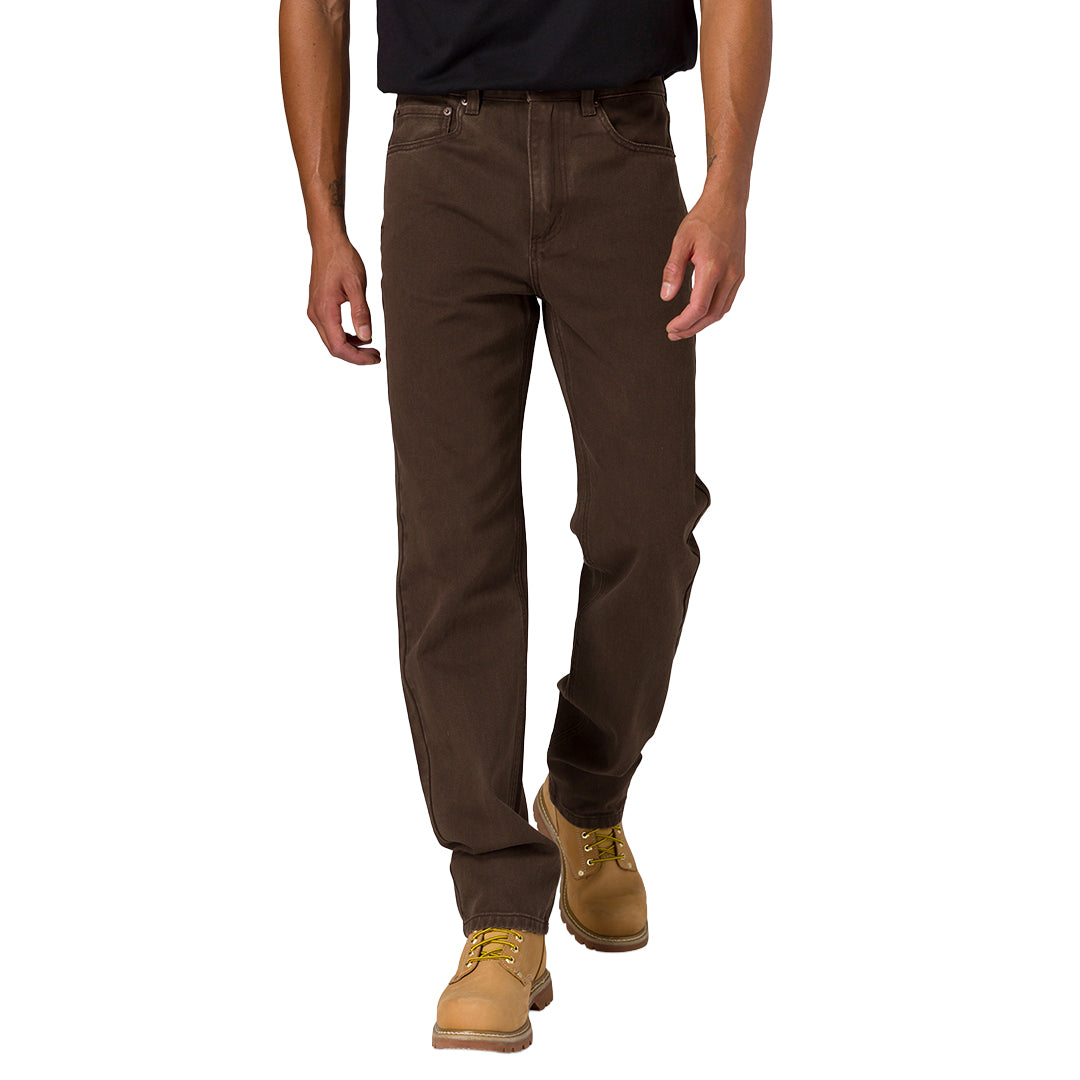 Jeans Rigid para hombre color café