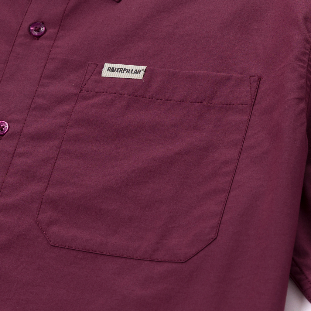 Camisa Poplin para hombre color vino