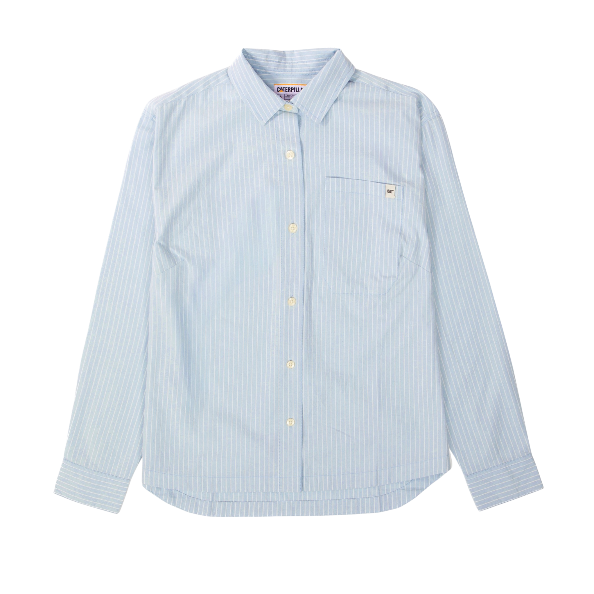 Camisa Oversized Poplin para mujer color celeste