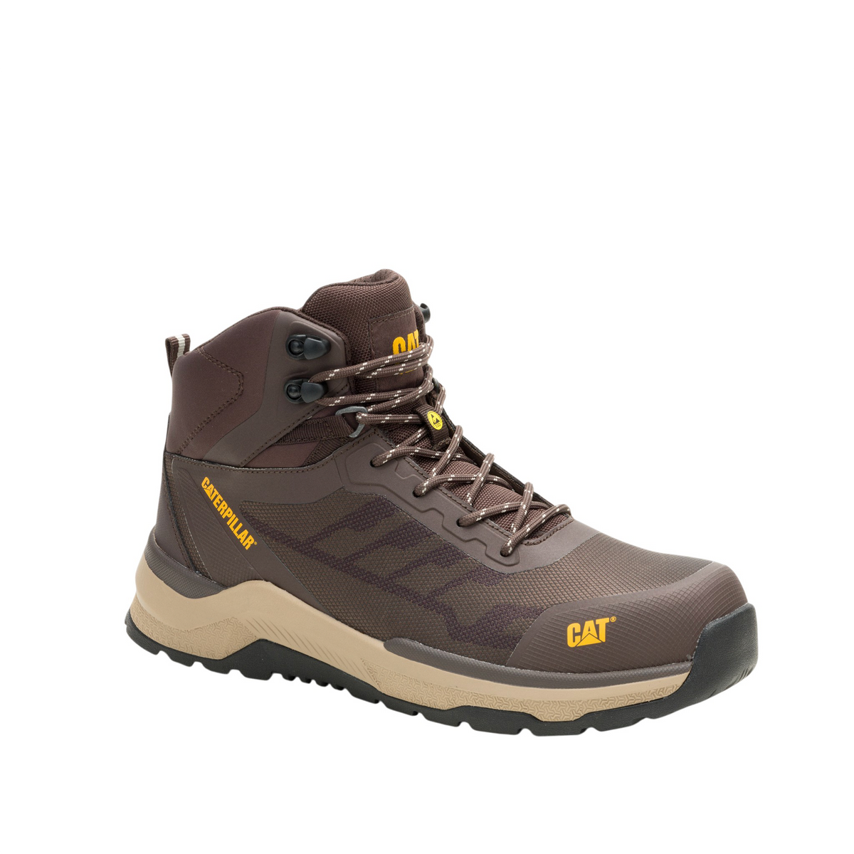 Botas industriales Inductor Mesh Mid para hombre color café