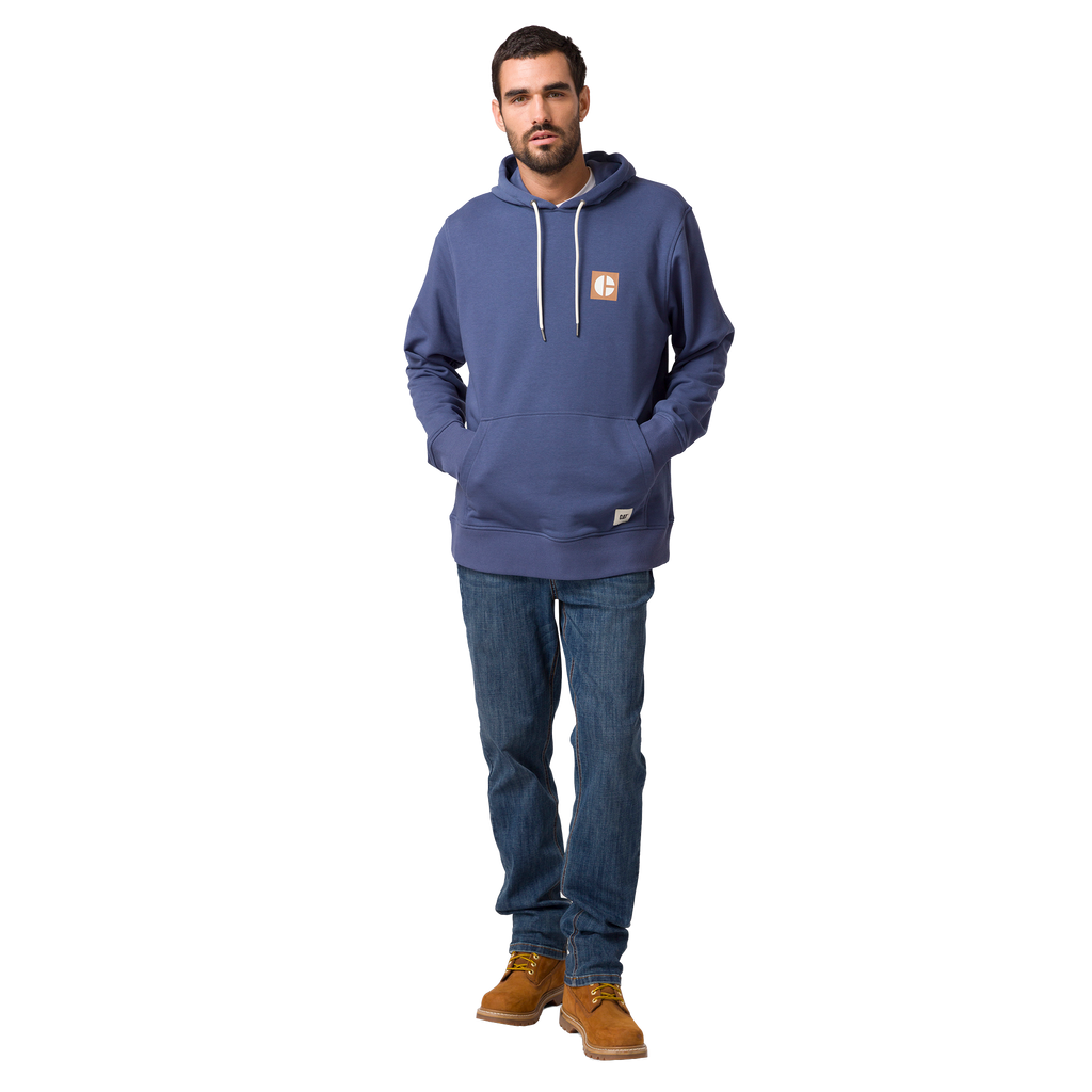 Hoodie French Terry para hombre color azul