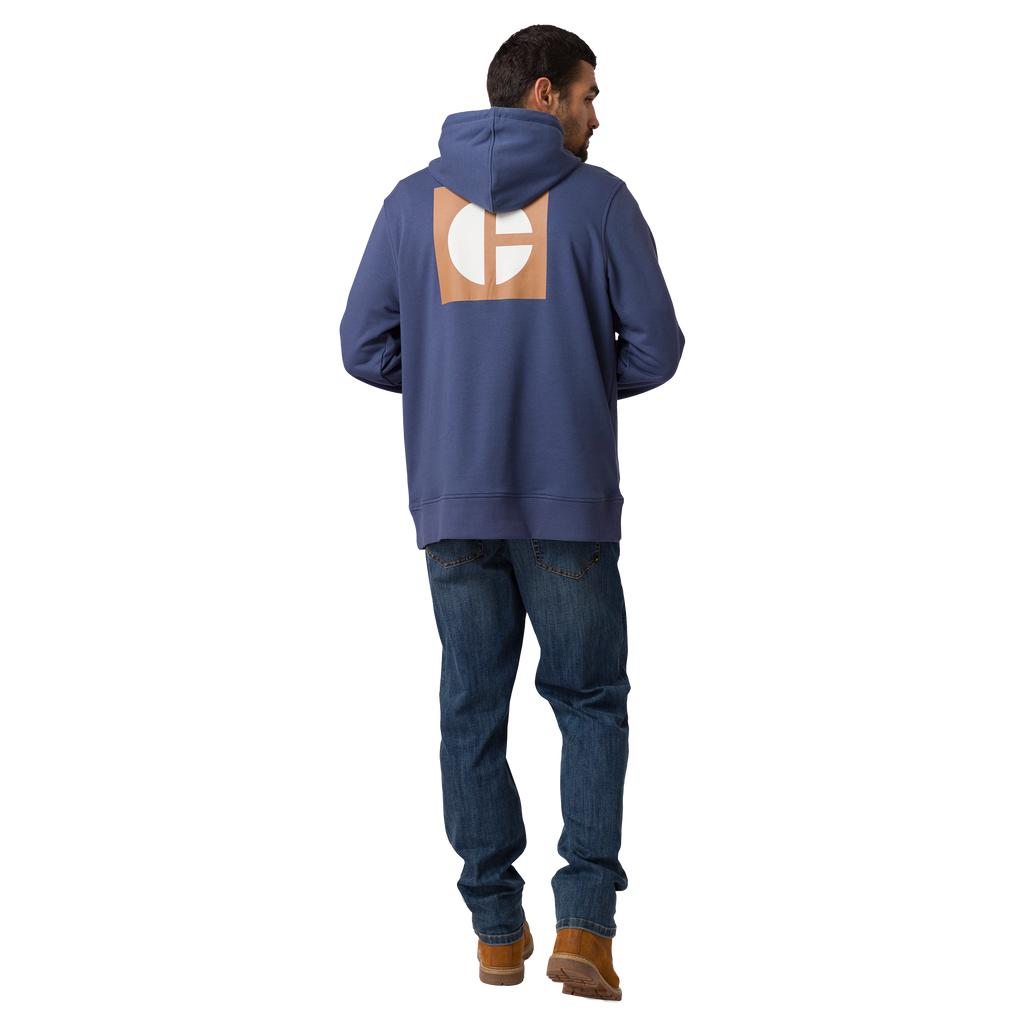 Hoodie French Terry para hombre color azul