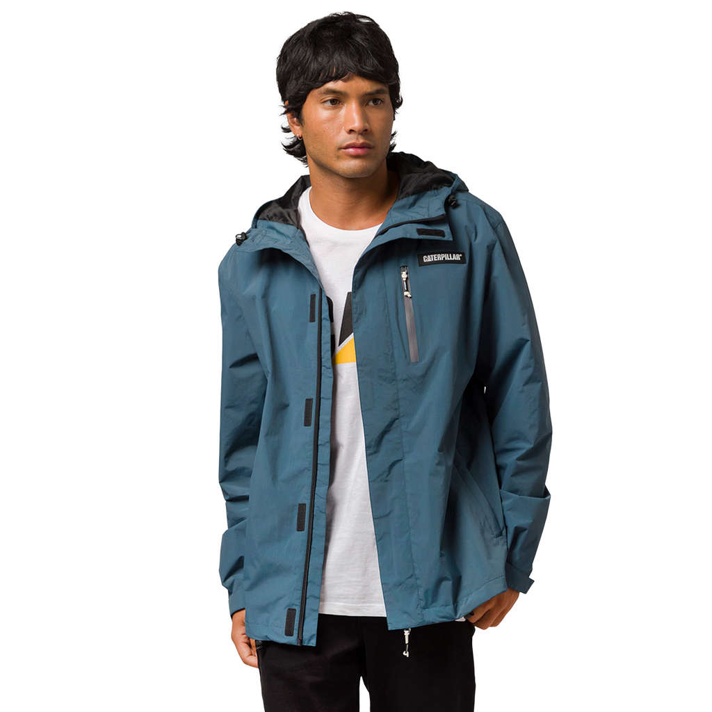 Jacket Rain para hombre color celeste
