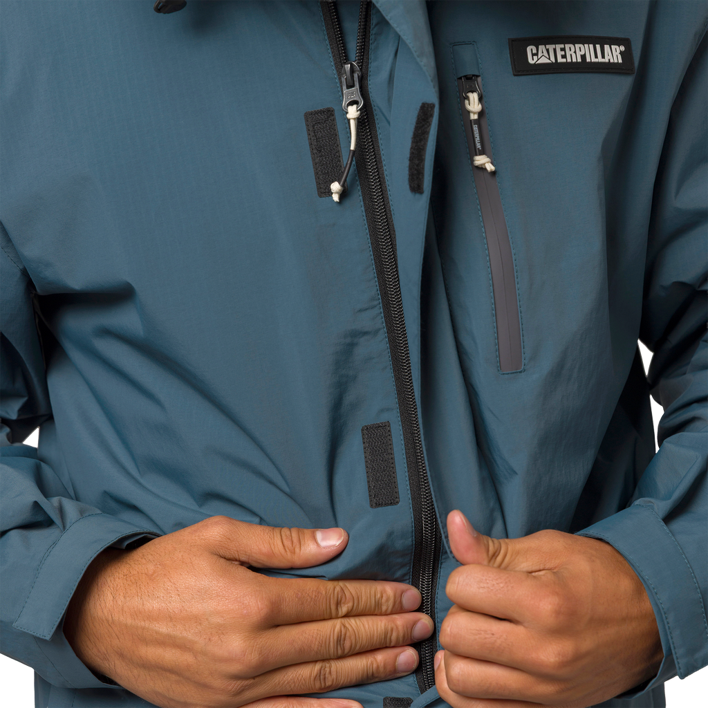 Jacket Rain para hombre color celeste
