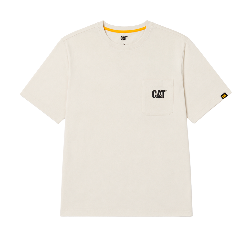 Camiseta CAT para hombre color hueso