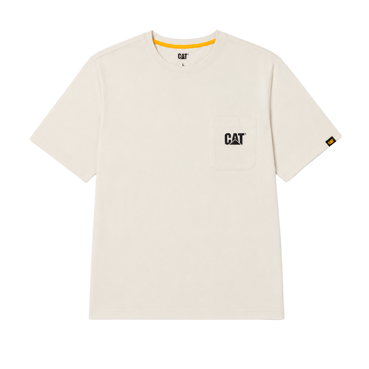 Camiseta CAT para hombre color hueso