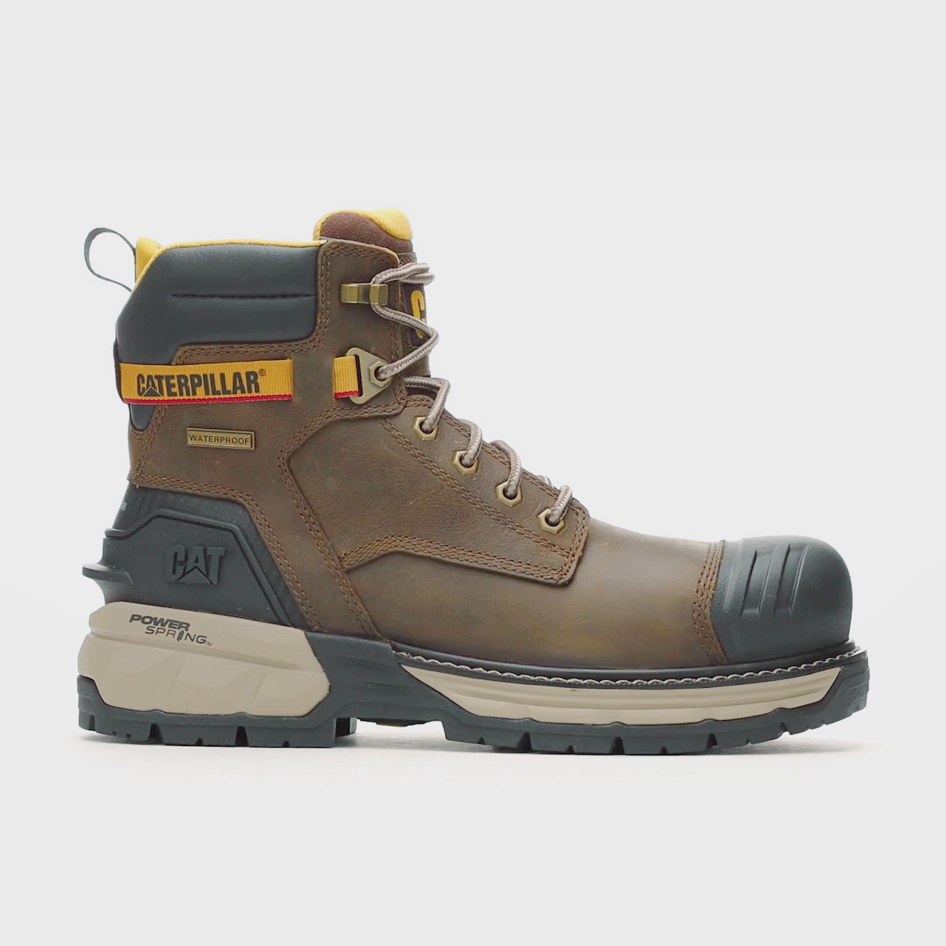 Botas industriales Excavator Powerspring WP CT para hombre color café